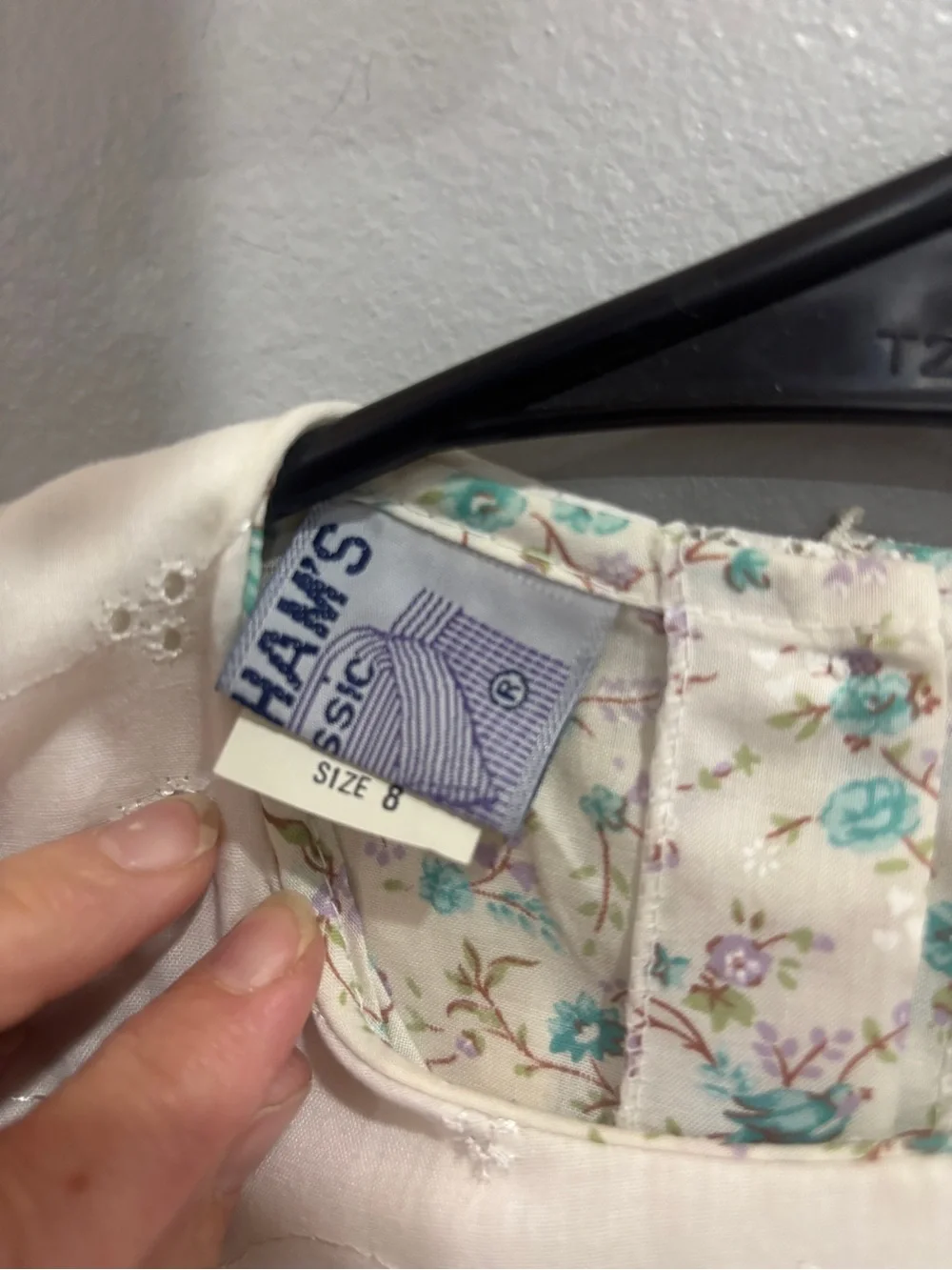 NEW! Abraham’s Classic Vintage Girl’s Size 8 Cottagecore white collar floral